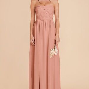 Birdy Grey Strapless Blush Maxi Dress